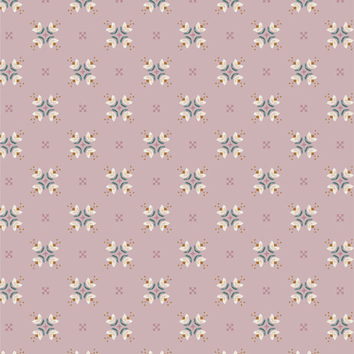 GeoBloom Quilt Fabric - Tulip Twirl in Light Purple - SBC-GB-1031