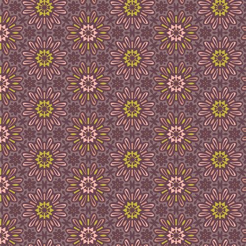 GeoBloom Quilt Fabric - Radiant in Purple/Multi - SBC-GB-1012