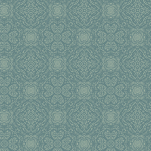 GeoBloom Quilt Fabric - Whimsical Ashes in Aqua - SBC-GB-1014