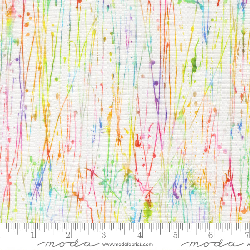 Gradients Gallery Quilt Fabric - Dripping Paint Stripes in Rainbow Multi - 33891 11
