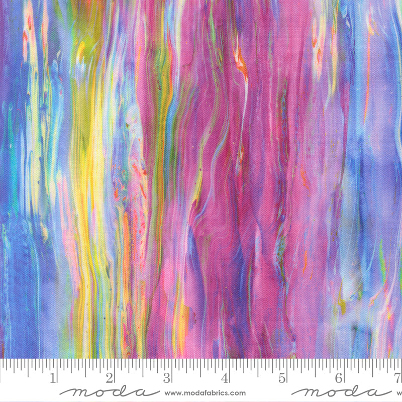 Gradients Gallery Quilt Fabric - Fluid Gaze Stripes in Rainbow Multi - 33889 11