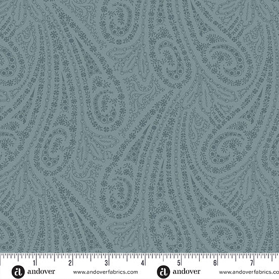 Grand Paisley Quilt Fabric by Jo Morton - Paisley in Clear Sky Blue - A-5866-LB
