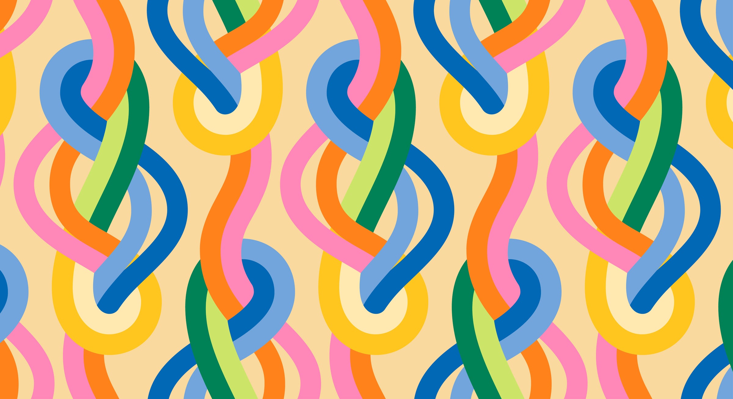 Groove Quilt Fabric  - Knotted in Luminous Multi - 42370 13