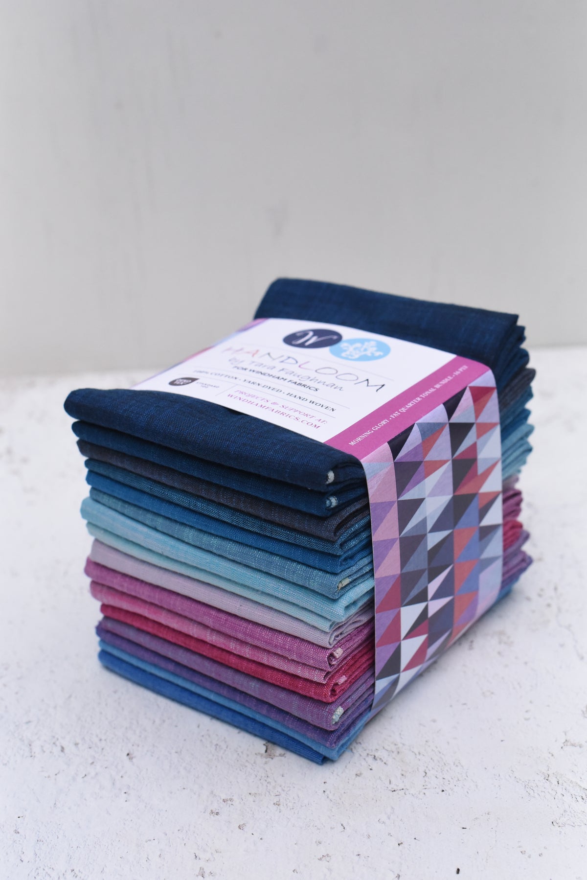 Handloom Quilt Fabric - 16 piece Morning Glory Fat Quarter Color Stories Bundle - FATQHDLM-2