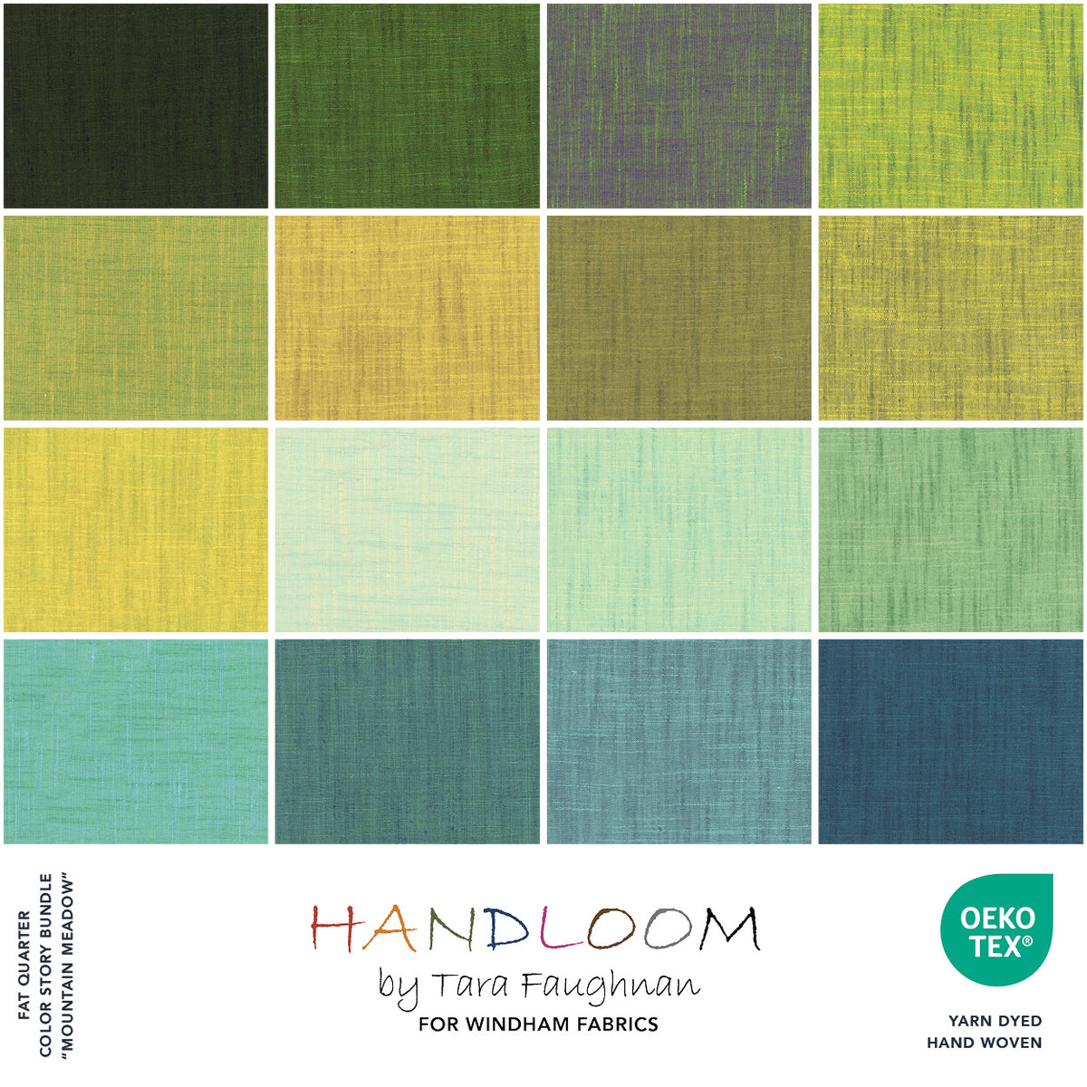 Handloom Quilt Fabric - 16 piece Mountain Meadow Fat Quarter Color Stories Bundle - FATQHDLM-3
