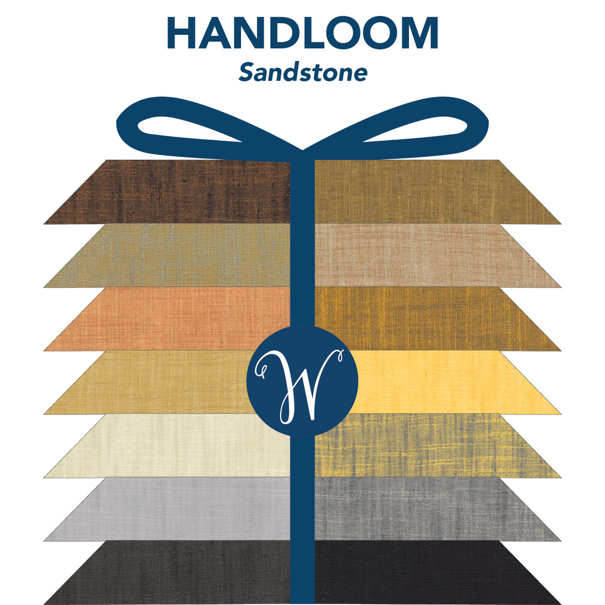 Handloom Quilt Fabric - 16 piece Sandstone Fat Quarter Color Stories Bundle - FATQHDLM-4