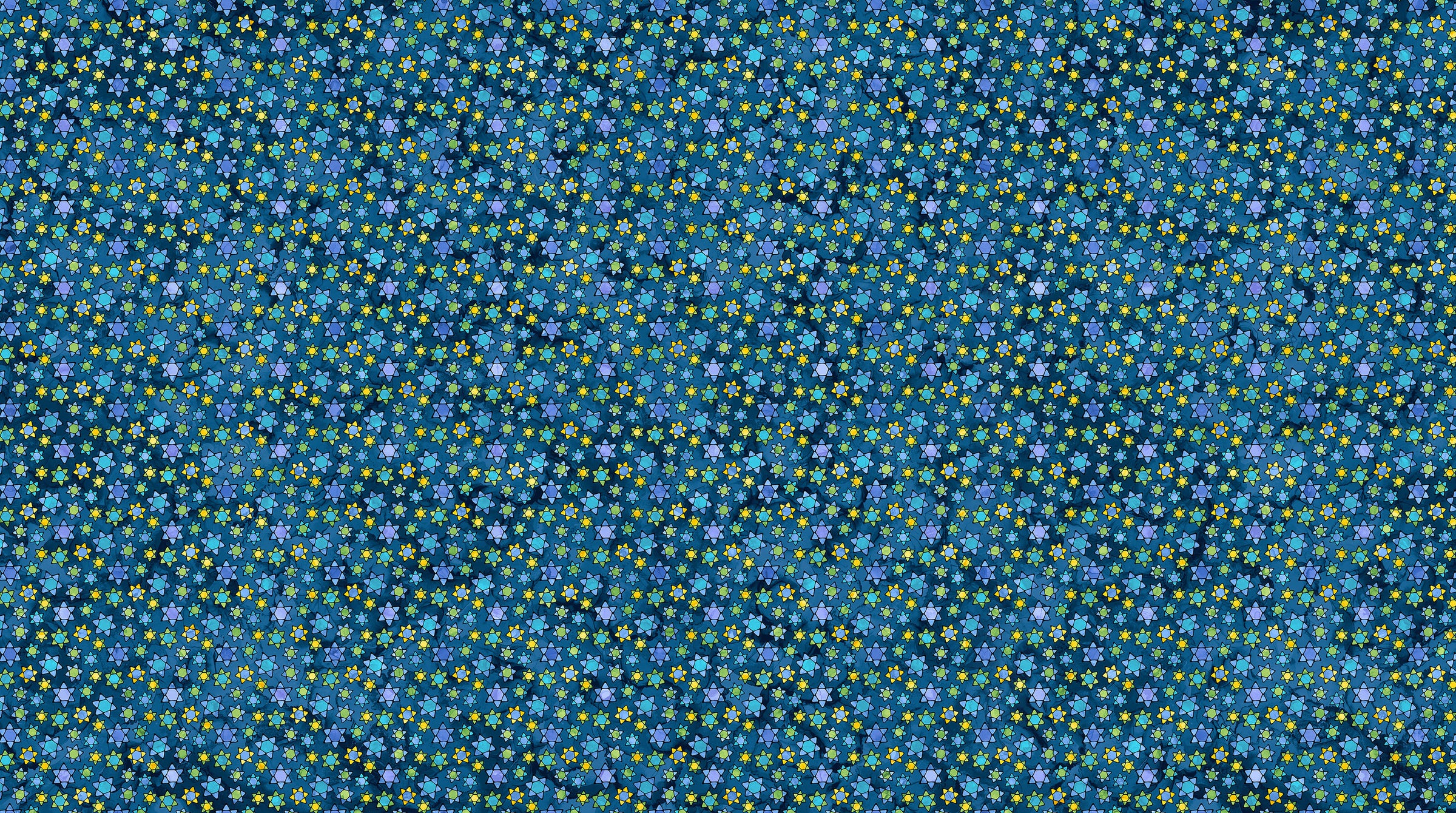Hanukkah Lights Quilt Fabric - Stars in Blue/Multi - DP28986-46