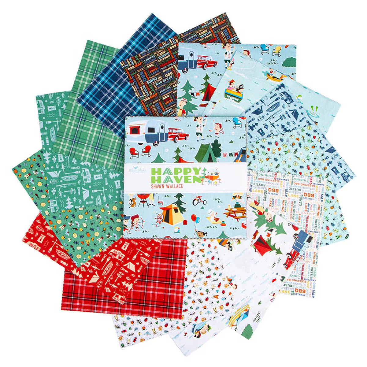 Happy Haven Quilt Fabric - 10" Stacker - set of 42 10" squares - 10-17620-42