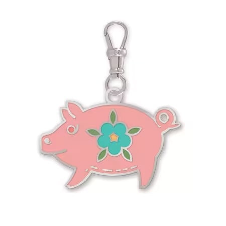 Happy Pig Enamel Charm - ST-34014