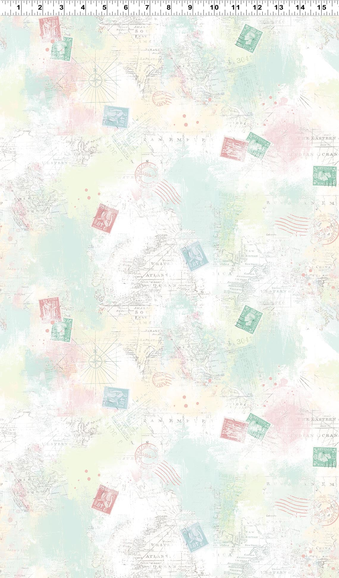 Harmony Quilt Fabric - Map in Multi - Y4581-55