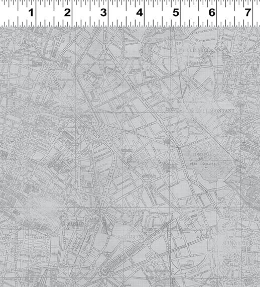 Harmony Quilt Fabric - Streets in Light Gray - Y4586-5