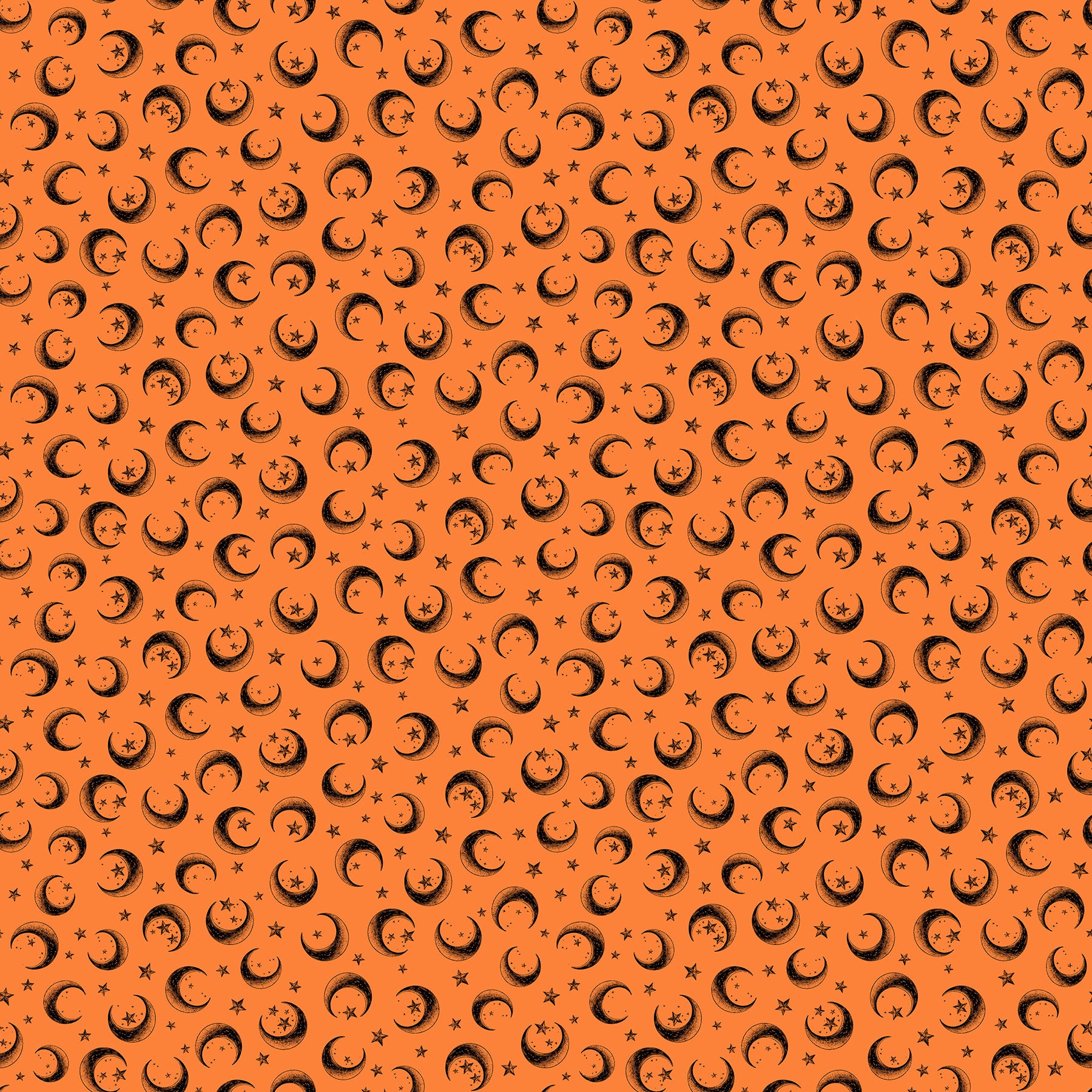 Haunted Hollow Quilt Fabric - Mystical in Orange - 10712 58