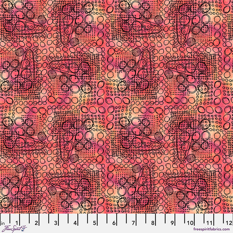 Heat Wave Quilt Fabric - Hot Summer in Hot Pink - PWKP050.HOT