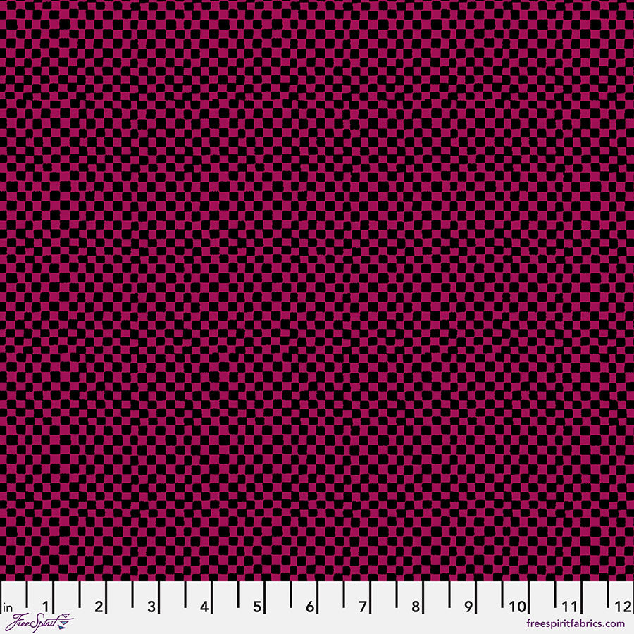 Heat Wave Quilt Fabric - Sultry Checks in Hot Purple  - PWKP055.HOT