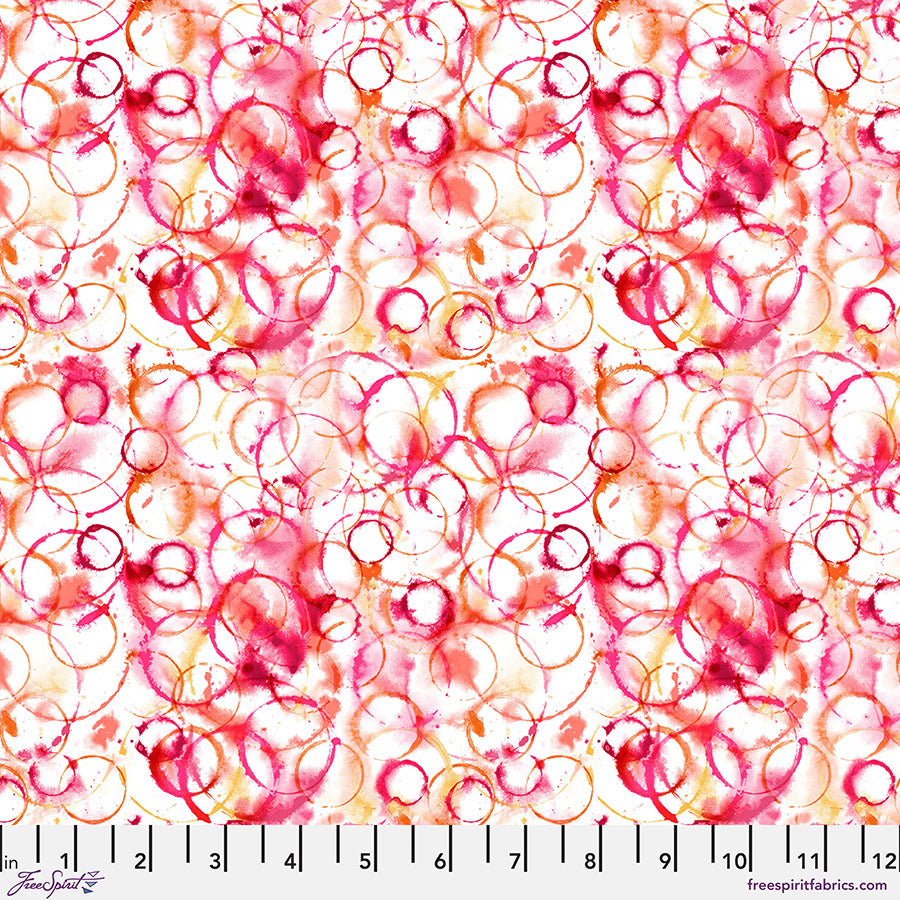 Heat Wave Quilt Fabric - Windy in Warm Pink - PWKP036.WARM