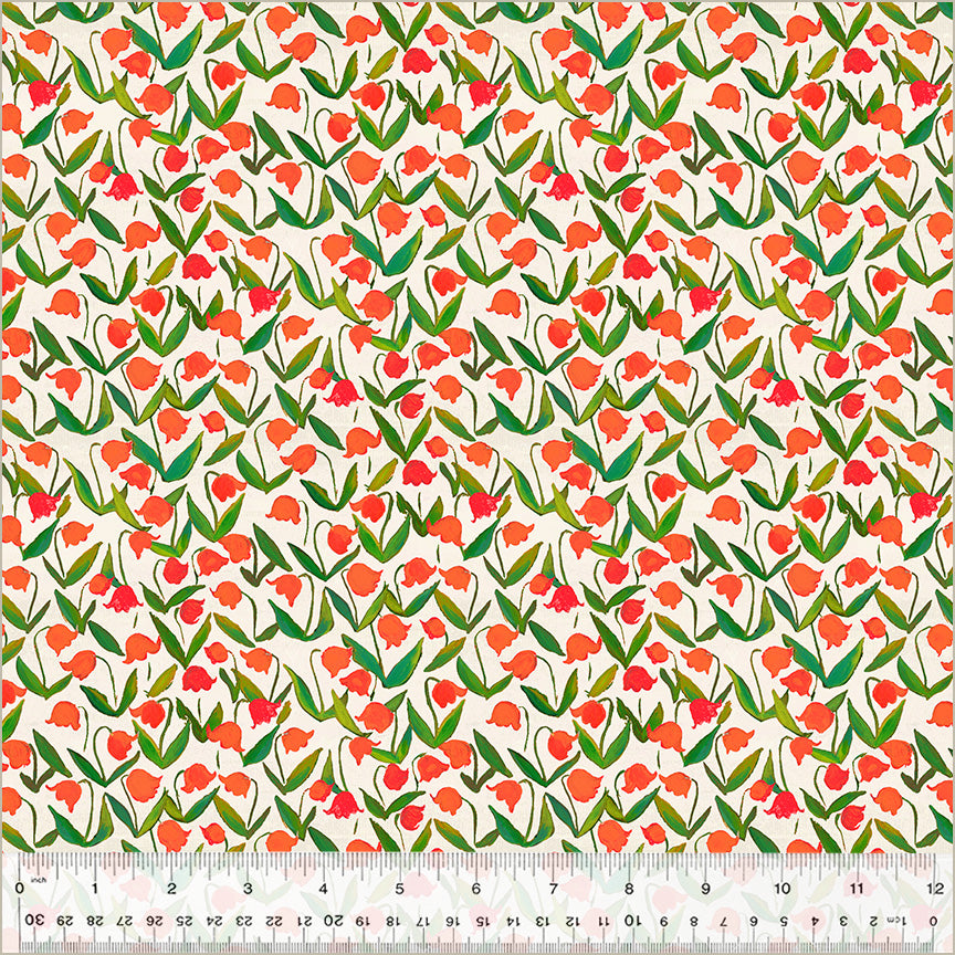 Heather Ross By Hand Quilt Fabric - Flowerbed in Cotton Multi - 54257D-11