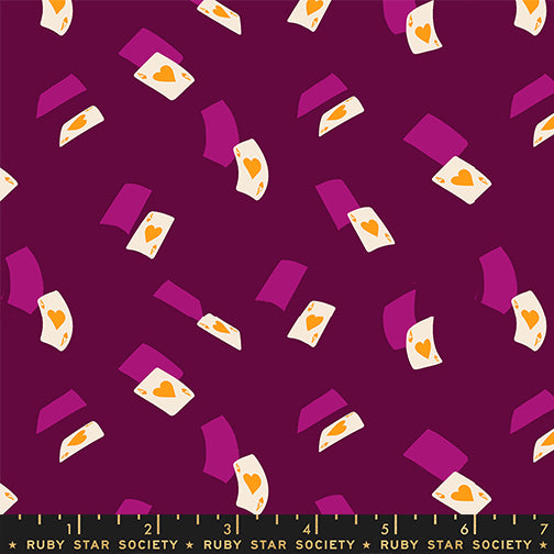 Hello Alice Quilt Fabric by Ruby Star Society - Falling Aces in Velvet Purple - RS2129 12