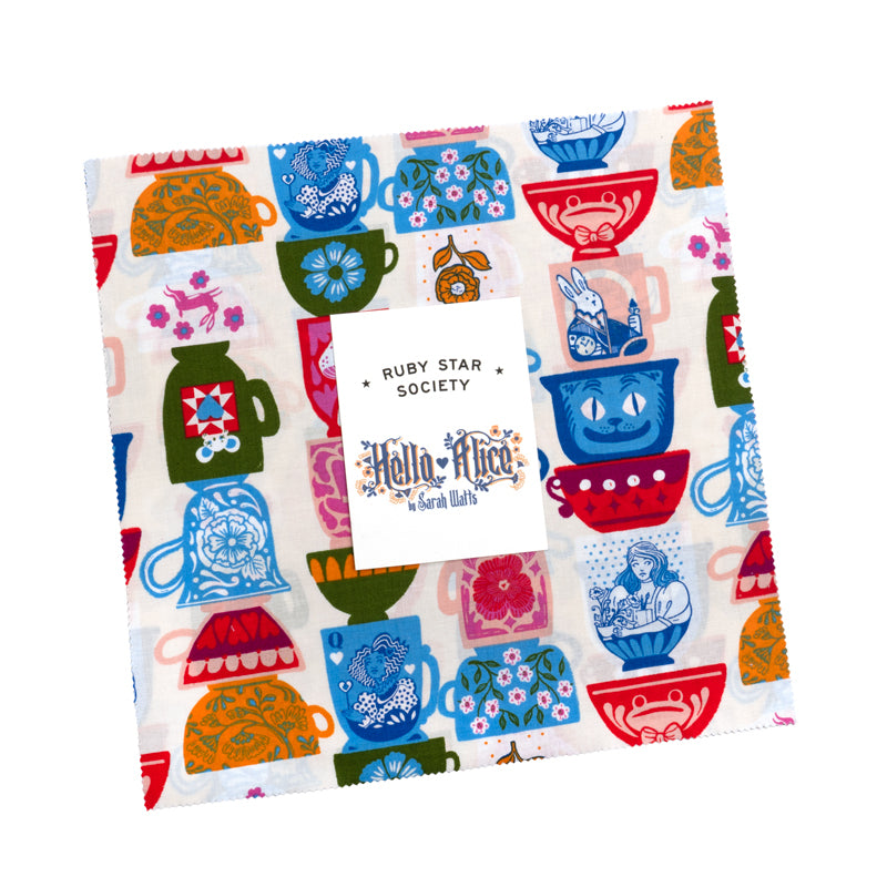 Hello Alice Quilt Fabric by Ruby Star Society - Layer Cake - set of 42 10" squares - RS2120LC