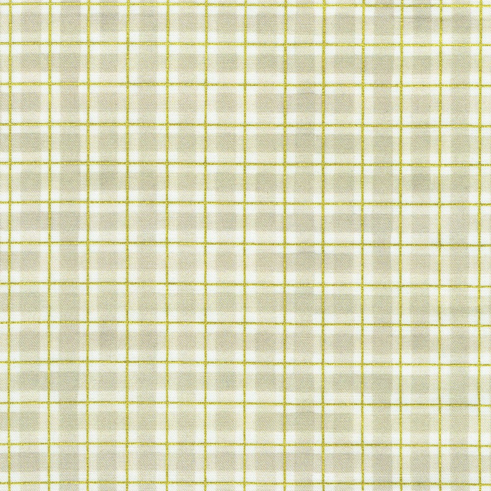 Hello Fall Quilt Fabric - Plaid in Mushroom Tan - AWHDM-23920-352 MUSHROOM