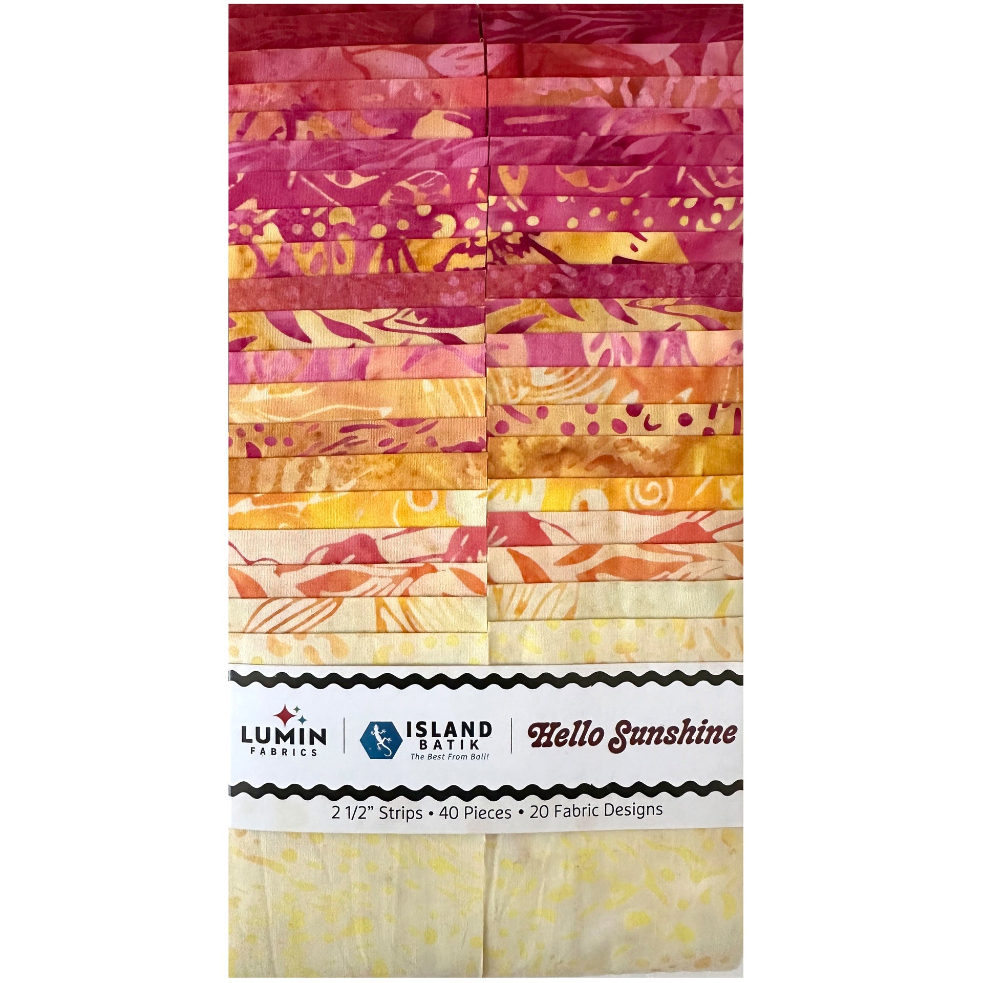 Island Batik Quilt Fabric - Hello Sunshine Strip Pack - set of 40 2 1/2" strips - Hello Sunshine-SP