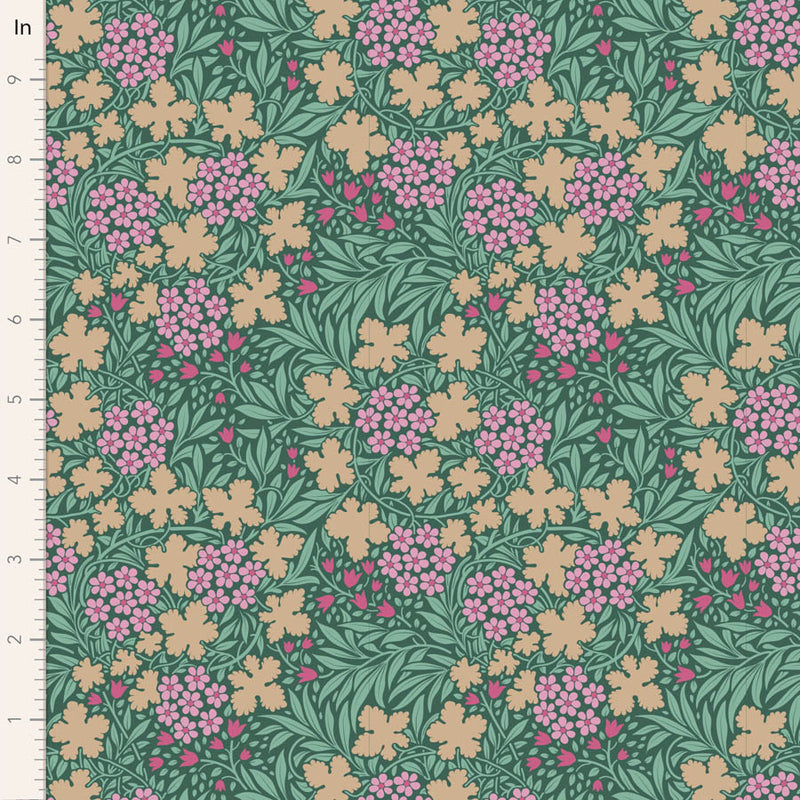 Hibernation Quilt Fabric by Tilda - Autumnbloom in Sage Green - 100539
