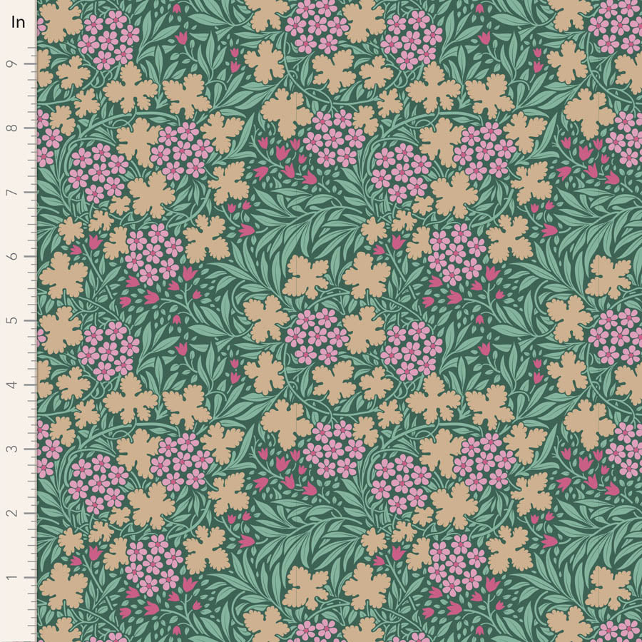 Hibernation Quilt Fabric by Tilda - Autumnbloom in Sage Green - 100539