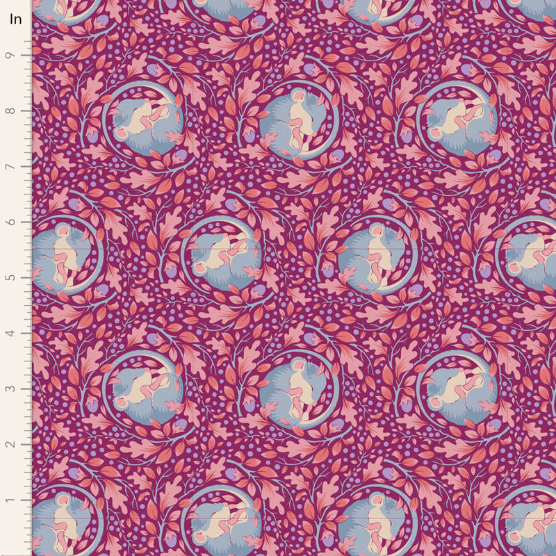 Hibernation Quilt Fabric by Tilda - Slumbermouse in Plum Purple - 100526