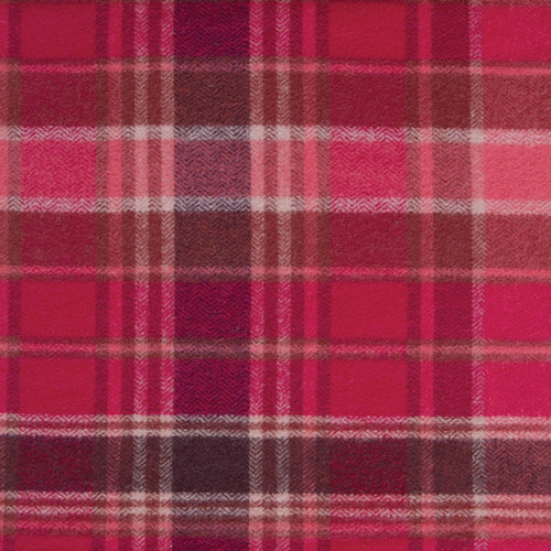 Highland Flannel Quilt Fabric -  Chevron Plaid in Cranberry Red (Herringbone) - F-22804 - COTTON FLANNEL