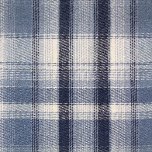 Highland Flannel Quilt Fabric -  Prairie Plaid in Earl Grey Blue (Twill) - F-22800 - COTTON FLANNEL