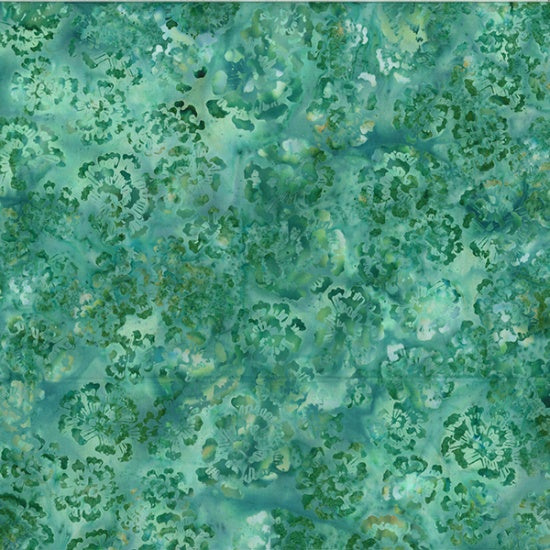 Hoffman Bali Batik Quilt Fabric - Brilliant Gems Petal in Aquarius Aqua - V2530-536 AQUARIUS