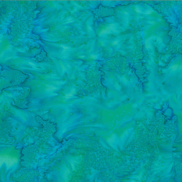 Hoffman Bali Watercolors Batik Solid Quilt Fabric - Beta Fish (Aqua) - 1895-322