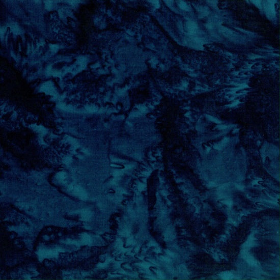 Hoffman Bali Watercolors Batik Solid Quilt Fabric - Midnight (Blue) - 1895-128
