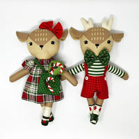 Holiday Cheer Quilt Fabric - Reindeer Stuffies Panel - 20979 11 - SOLD AS A 36" PANEL