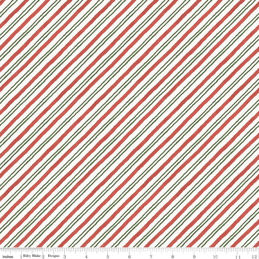 Holiday Spirit Quilt Fabric - Stripes in Multi - CD17465-MULTI