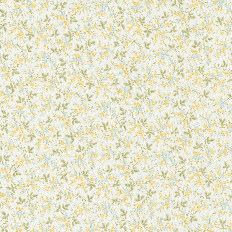 Honeybloom Quilt Fabric - Flourishing Flowers in Milk White/Multi - 44344 11