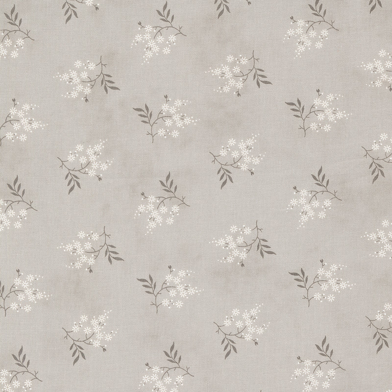 Honeybloom Quilt Fabric - Friendly Flowers in Stone Gray - 44347 14