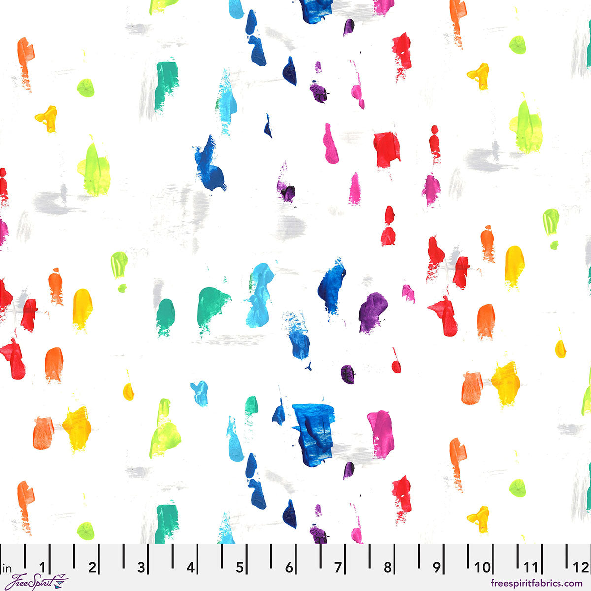 Hue Quilt Fabric by Giucy Giuce - Splotches in Polychrome Multi - PWGG014.POLYCHROME