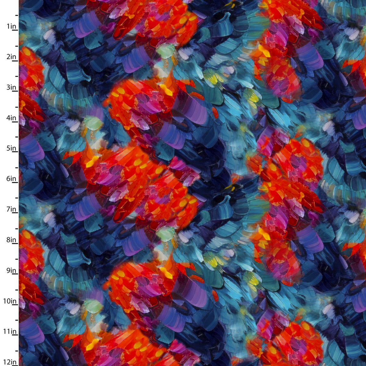 Hummingbird Bouquet Quilt Fabric - Flutter Texture in Multi - 22959-MLT