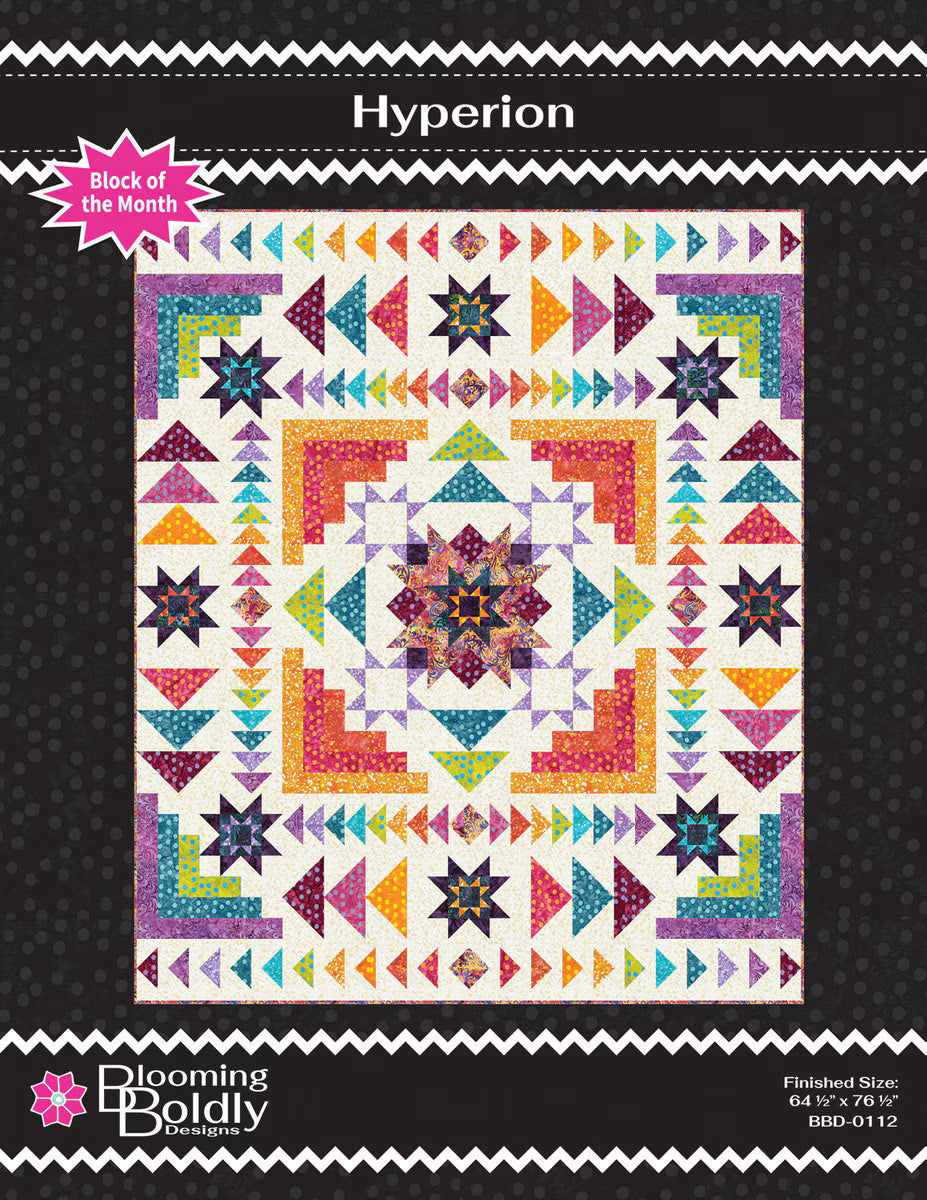 Hyperion Block of the Month 2026 Quilt Kit - featuring Expression Batiks - HYP-KIT