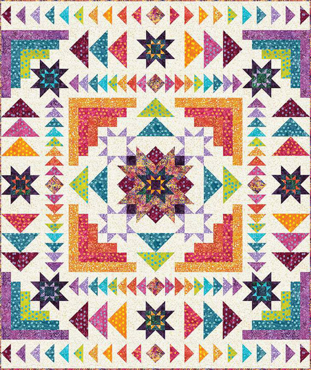 Hyperion Block of the Month 2026 Quilt Kit - featuring Expression Batiks - HYP-KIT