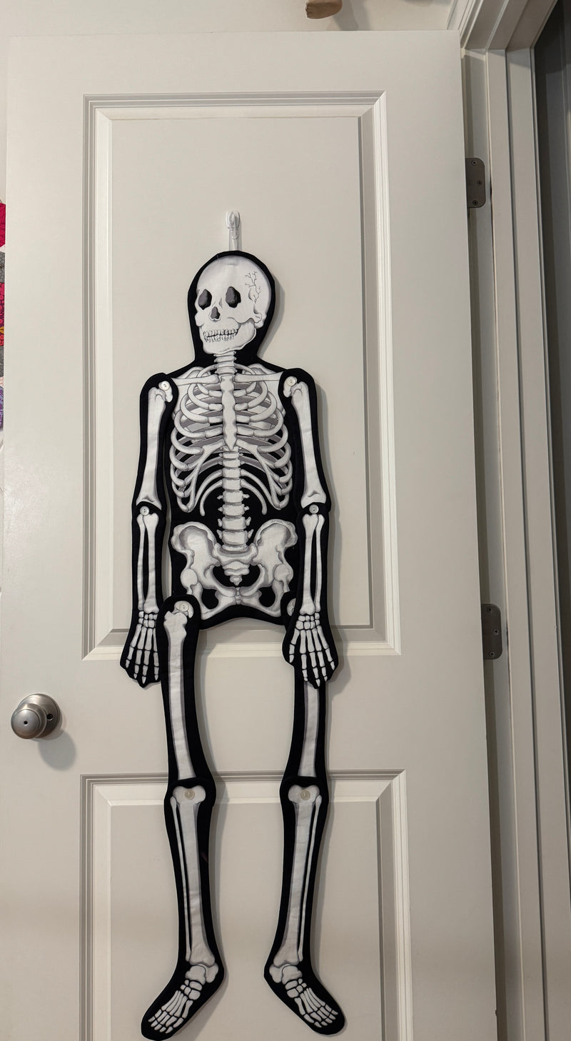 P393 - Sew and Go Halloween Quilt Fabric - Mr. Bones Skeleton Panel - SOLD AS A 36" x 60" PANEL - 31132-Z