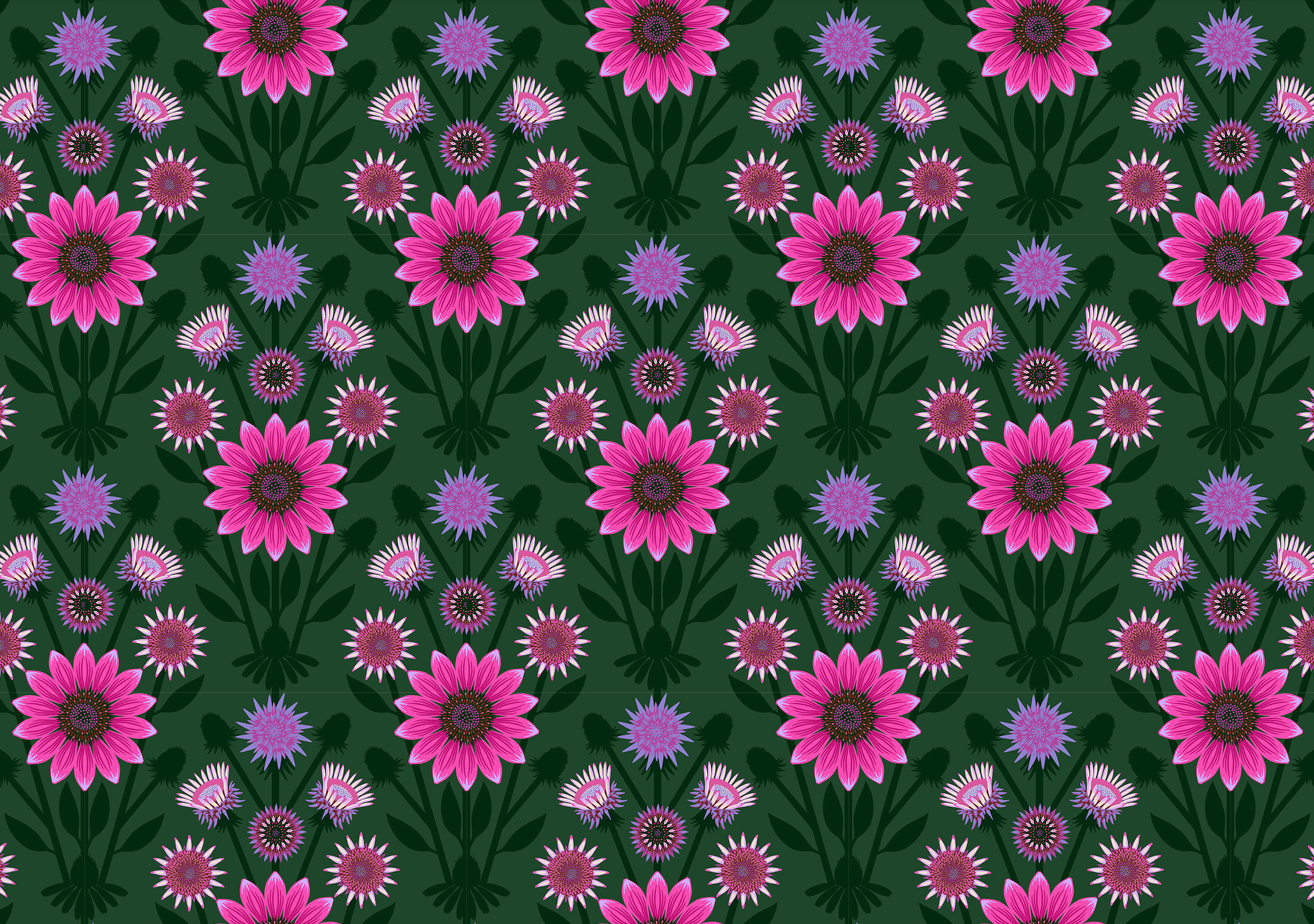 Iconic Quilt Fabric by Anna Maria Parry - Lifespan in Sage Green/Pink - AMT122-78C