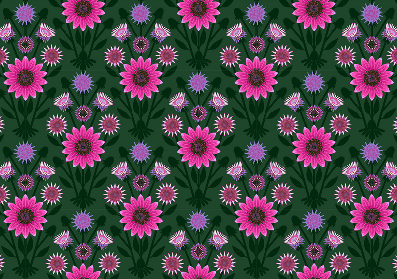 Iconic Quilt Fabric by Anna Maria Parry - Lifespan in Sage Green/Pink - AMT122-78C