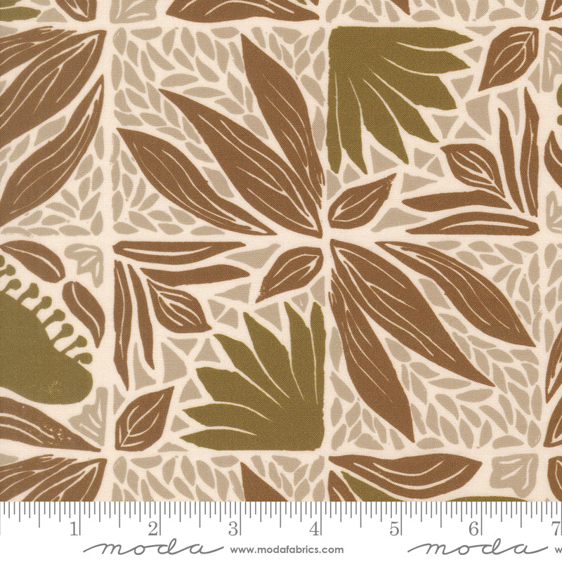 Imprint Quilt Fabric - Painted Tiles in Umber Multi - 25181 15