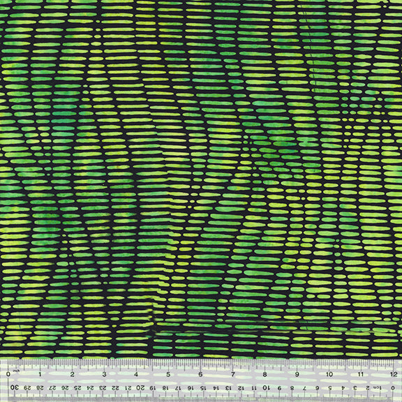 In Stitches Batik Quilt Fabric - Neon Yellow/Green  - 866Q-7