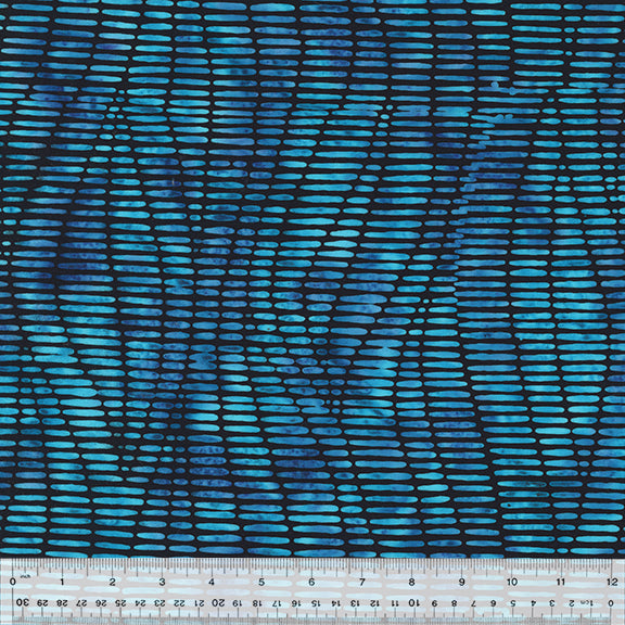 In Stitches Batik Quilt Fabric - Seaside Blue - 866Q-10
