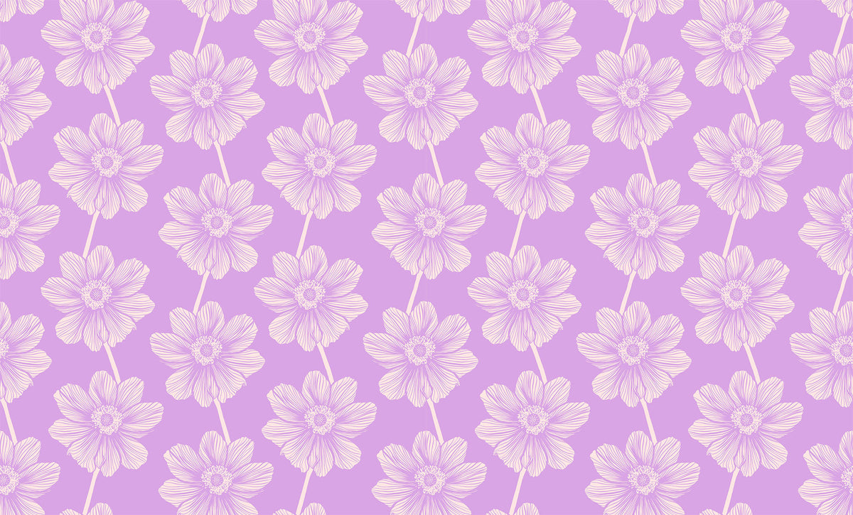 Indelible Quilt Fabric by Anna Maria Parry - Anemone in Lilac Purple - AMT1000-83V
