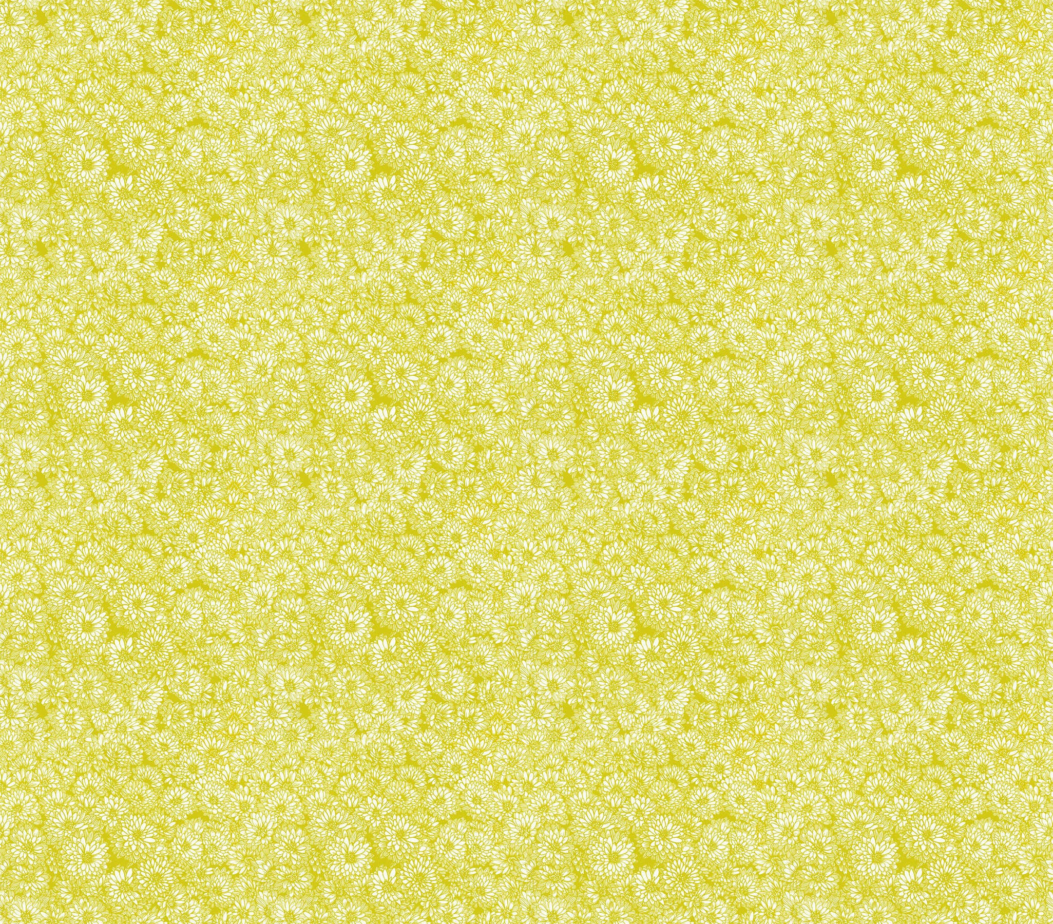 Indelible Quilt Fabric by Anna Maria Parry - Mums in Golden Yellow - AMT1002-52C