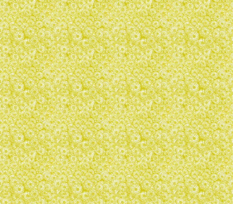 Indelible Quilt Fabric by Anna Maria Parry - Mums in Golden Yellow - AMT1002-52C