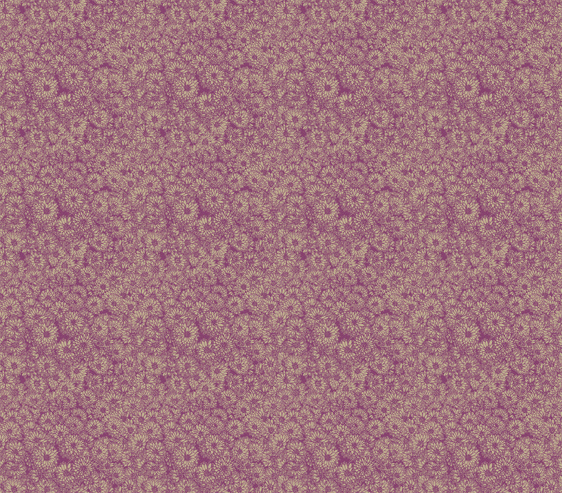 Indelible Quilt Fabric by Anna Maria Parry - Mums in Mauve Purple - AMT1002-84V